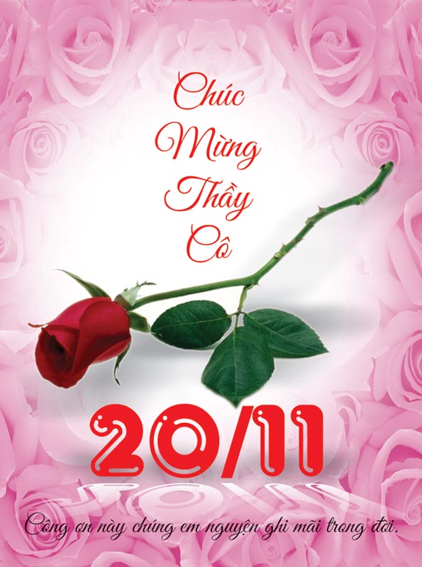 Bộ thiệp chúc mừng ngày nhà giáo Việt Nam 20 - 11 đẹp - Hình 20