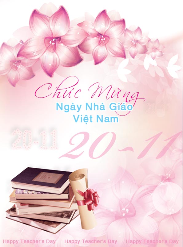 Bức thiệp chào mừng ngày nhà giáo Việt Nam đẹp và ý nghĩa - Hình 9