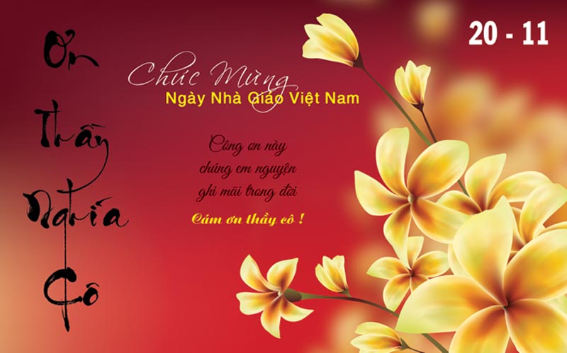 Bức thiệp chào mừng ngày nhà giáo Việt Nam đẹp và ý nghĩa - Hình 20