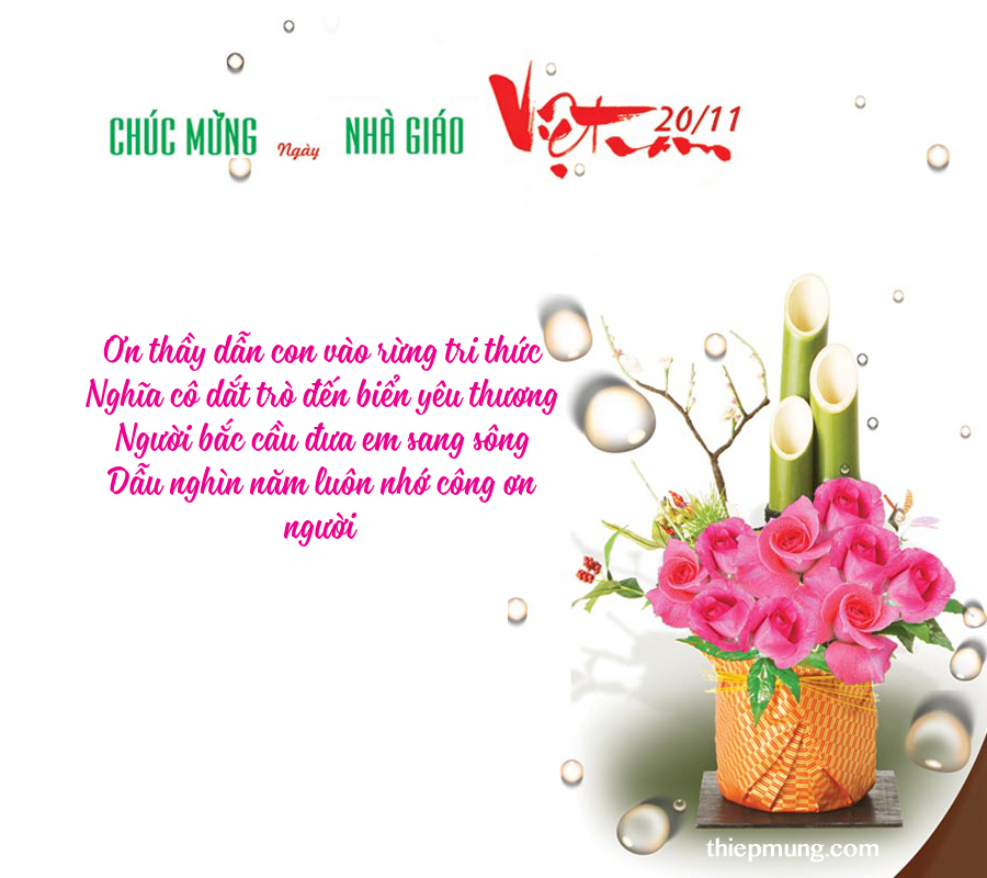 Bộ thiệp chúc mừng ngày nhà giáo Việt Nam 20 - 11 đẹp - Hình 22