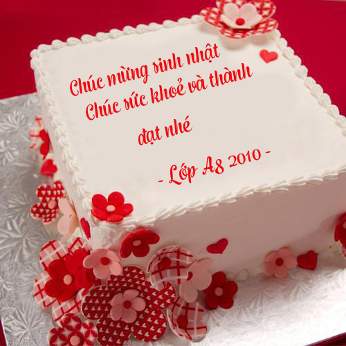 Tạo bánh sinh nhật ấn tượng với việc ghi tên và lời chúc online