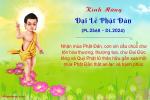 Thiệp Đức Phật đản sanh đi trên hoa sen cho Lễ Phật Đản 2024