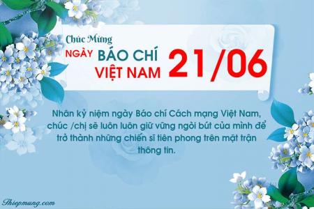 Tạo và tải miễn phí thiệp hoa mừng ngày Báo chí Việt Nam