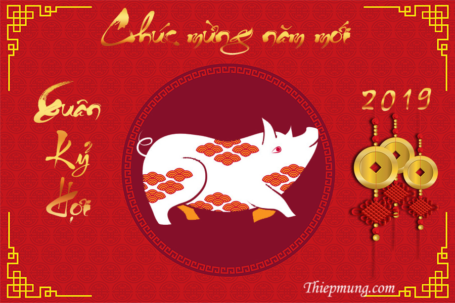 Thiệp tết Kỷ Hợi 2019 đẹp nhất tuyển chọn - Hình 7