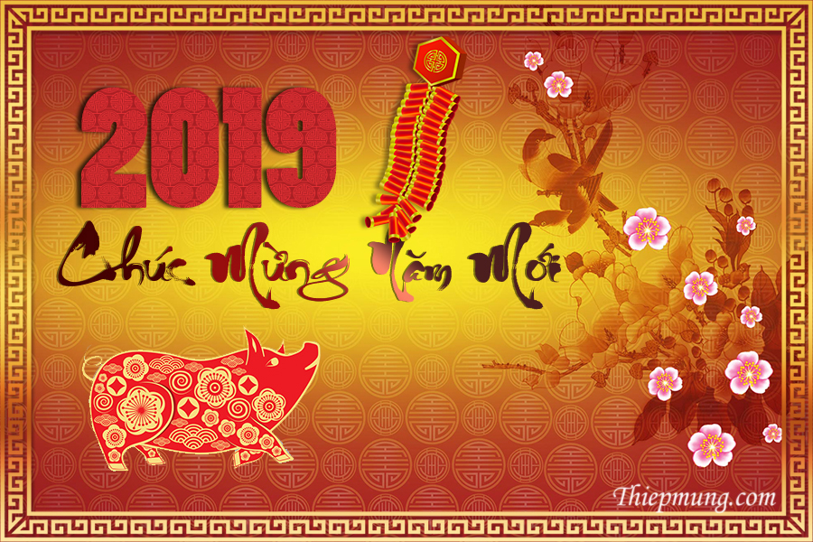Thiệp tết Kỷ Hợi 2019 đẹp nhất tuyển chọn - Hình 8