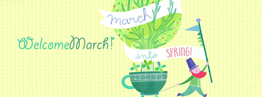 Cover facebook March, cover facebook chào tháng 3 - Hình 11