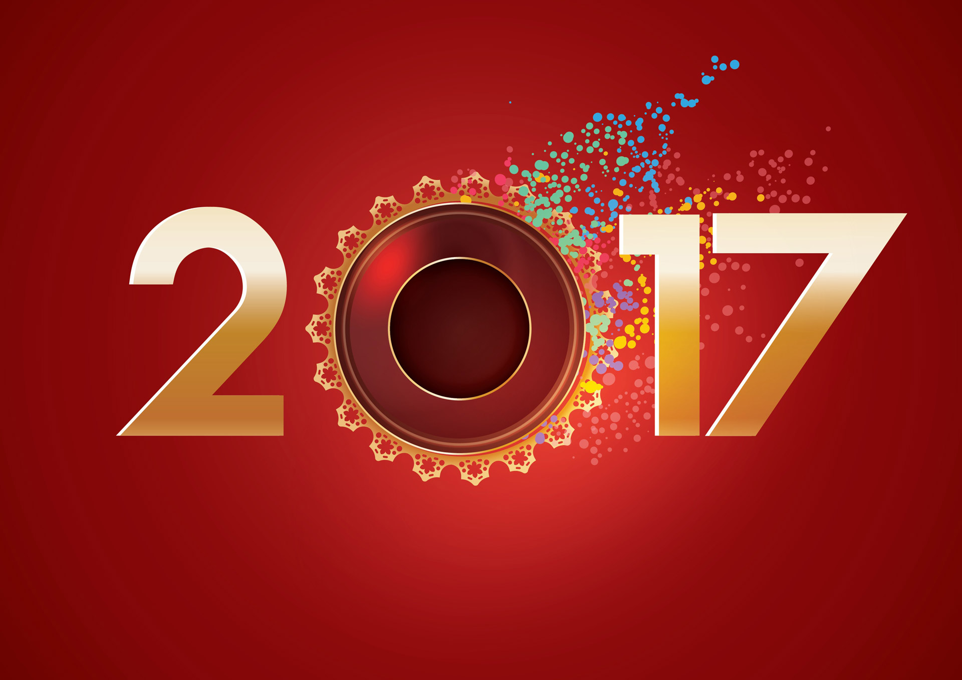 Hình nền chúc mừng năm mới 2017 full HD ấn tượng - Hình 13
