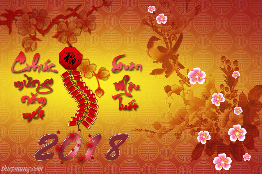 Chia sẻ bộ thiệp mừng năm mới 2018 đẹp nhất- Hình 1