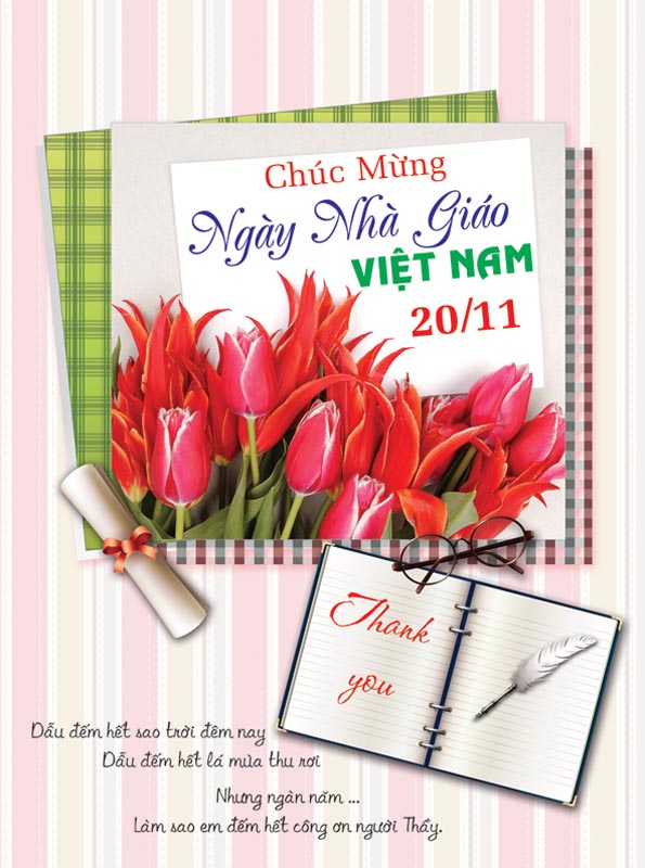 Bức thiệp chào mừng ngày nhà giáo Việt Nam đẹp và ý nghĩa - Hình 5
