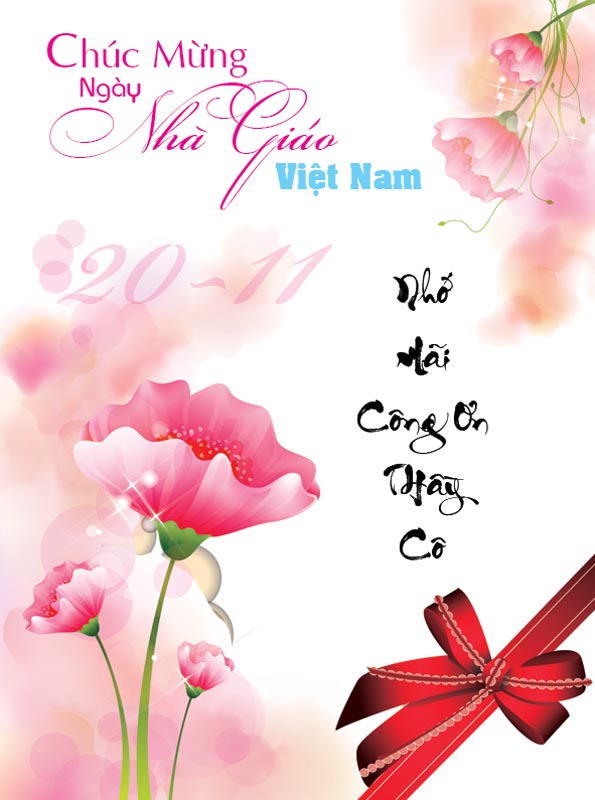 Bức thiệp chào mừng ngày nhà giáo Việt Nam đẹp và ý nghĩa - Hình 7
