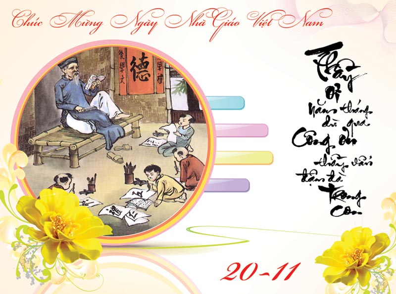 Bức thiệp chào mừng ngày nhà giáo Việt Nam đẹp và ý nghĩa - Hình 10