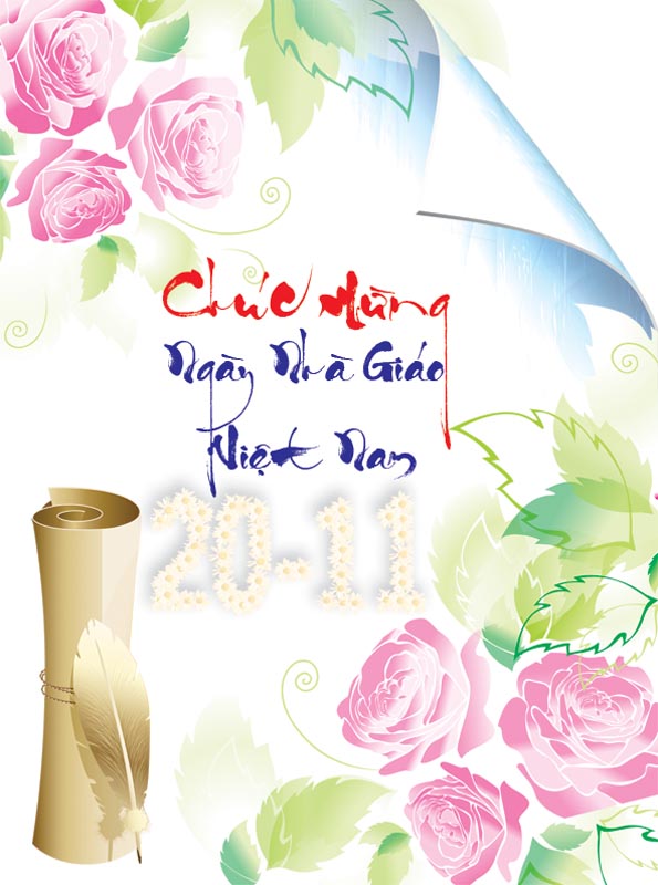 Bức thiệp chào mừng ngày nhà giáo Việt Nam đẹp và ý nghĩa - Hình 15