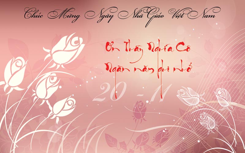 Bức thiệp chào mừng ngày nhà giáo Việt Nam đẹp và ý nghĩa - Hình 18