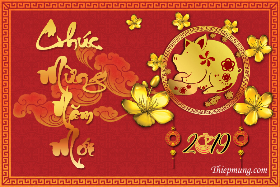 Bộ thiệp Tết Kỷ Hợi 2019 đẹp và ấn tượng nhất- Hình 4