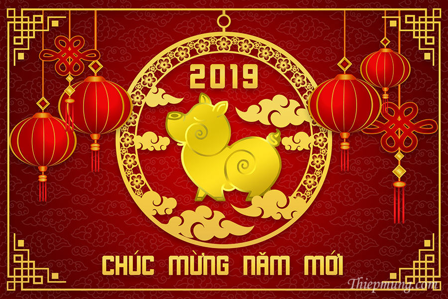 Bộ thiệp Tết Kỷ Hợi 2019 đẹp và ấn tượng nhất- Hình 6