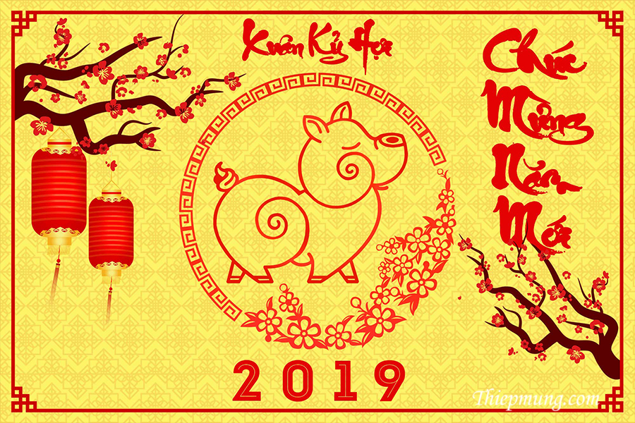 Bộ thiệp Tết Kỷ Hợi 2019 đẹp và ấn tượng nhất- Hình 2