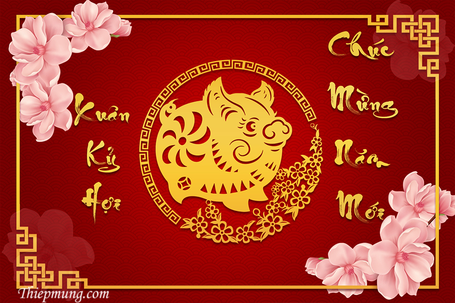 Bộ thiệp Tết Kỷ Hợi 2019 đẹp và ấn tượng nhất- Hình 5