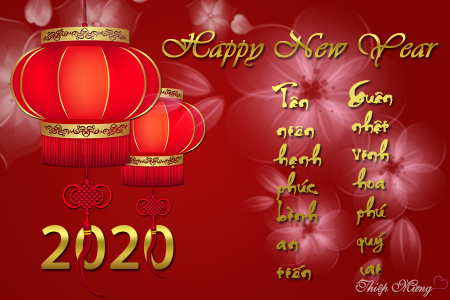 Những hình ảnh thiệp chúc mừng năm mới 2020 Canh Tý đẹp - Hình 10