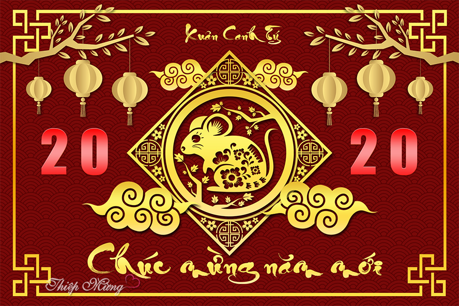 Những hình ảnh thiệp chúc mừng năm mới 2020 Canh Tý đẹp - Hình 9