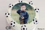 Ghép ảnh vào bánh sinh nhật bóng đá có chữ ký Ronaldo cực chất