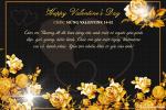 Tạo thiệp chúc mừng Valentine hoa hồng vàng sang trọng