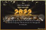 Mẫu thiệp chúc mừng năm mới 2022 lấp lánh với ruy băng