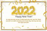 Làm thiệp chúc mừng năm mới 2022 với số vàng