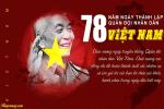 Tạo thiệp kỷ niệm 78 năm ngày Quân đội nhân dân Việt Nam 2022