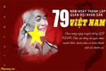 Tạo thiệp kỷ niệm 79 năm ngày Quân đội nhân dân Việt Nam 2022