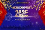 Mẫu Backdrop phông Year End Party  đẹp cho công ty