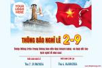 Thông báo lịch nghỉ lễ 2/9 cho công ty với logo