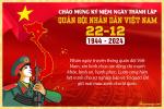 Tạo thiệp chào mừng kỷ niệm ngày thành lập Quân đội Nhân dân Việt Nam 22-12