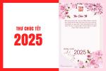 Tạo Mẫu Thư chúc Tết Ất Tỵ 2025 cho khách hàng mẫu hoa đào