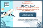 Tạo thông báo lịch nghỉ mát hè với thông tin công ty