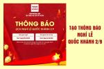 Hình ảnh thông báo nghỉ lễ quốc khánh 2/9 cho khách hàng