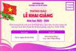 Mẫu thông báo khai giảng năm học mới thiết kế đẹp và chuyên nghiệp