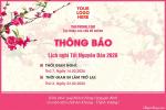 Mẫu thông báo nghỉ Tết 2026 đẹp, trang nhã