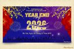 Mẫu Backdrop phông Year End Party  đẹp cho công ty