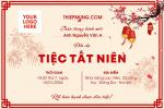 Mẫu thiệp mời tiệc cuối năm tất niên đẹp cho công ty