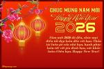 Thiệp lồng đèn đỏ chúc mừng năm mới 2026