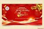 Mẫu banner Gặp Mặt Đầu Năm thiết kế truyền thống sang trọng