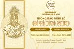 Mẫu banner thông báo nghỉ lễ Giỗ Tổ Hùng Vương nền vàng sang trọng