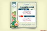 Tạo banner thông báo nghỉ lễ Giỗ Tổ Hùng Vương, 30/4 và 1/5 mẫu hoa sen