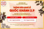 Chia sẻ mẫu banner thông báo nghỉ lễ Quốc khánh 2/9 đẹp