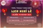 Mẫu thông báo nghỉ lễ Quốc Khánh 2/9 với pháo hoa