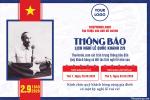 Tạo thông báo lịch nghỉ lễ Quốc Khánh 2/9 trang trọng và tôn vinh lịch sử