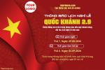 Tạo thông báo nghỉ Lễ Quốc khánh 2/9 miễn phí