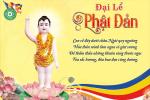 Thiệp chúc mừng Đại lễ Phật đản với Đức Phật và hoa sen