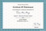 Giấy chứng nhận thành tích Certificate of Achievement đơn giản lịch sự