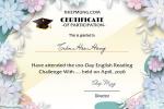 Tạo giấy chứng nhận tham gia Certificate of Participation nền hoa đẹp